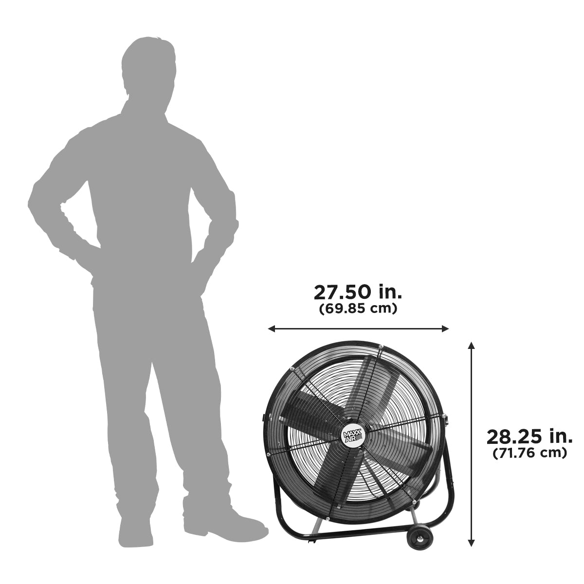 Maxx Air 24 In. 2-Speed Tilting Direct Drive Drum Fan