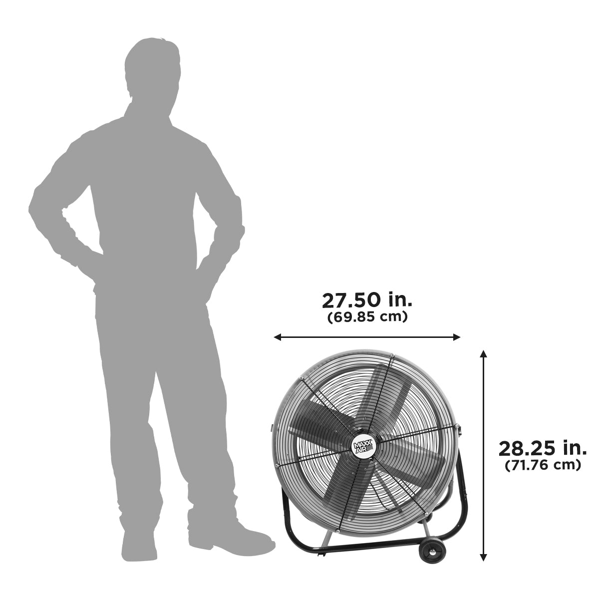 Maxx Air 24 In. 2-Speed Tilting Direct Drive Drum Fan