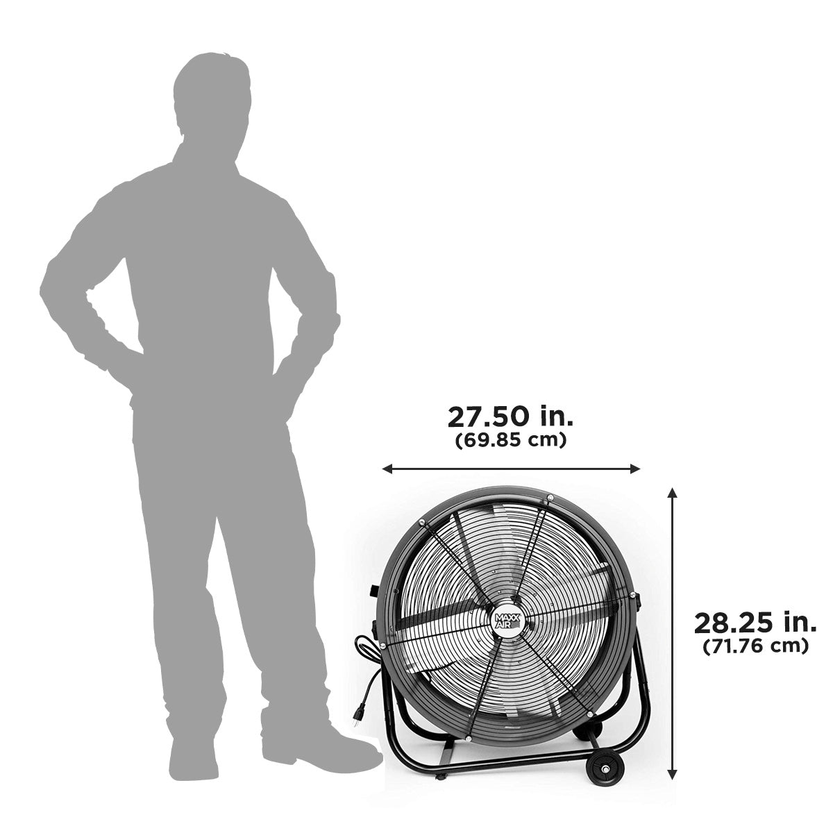 Maxx Air 24 In. 2-Speed Tilting Direct Drive Drum Fan