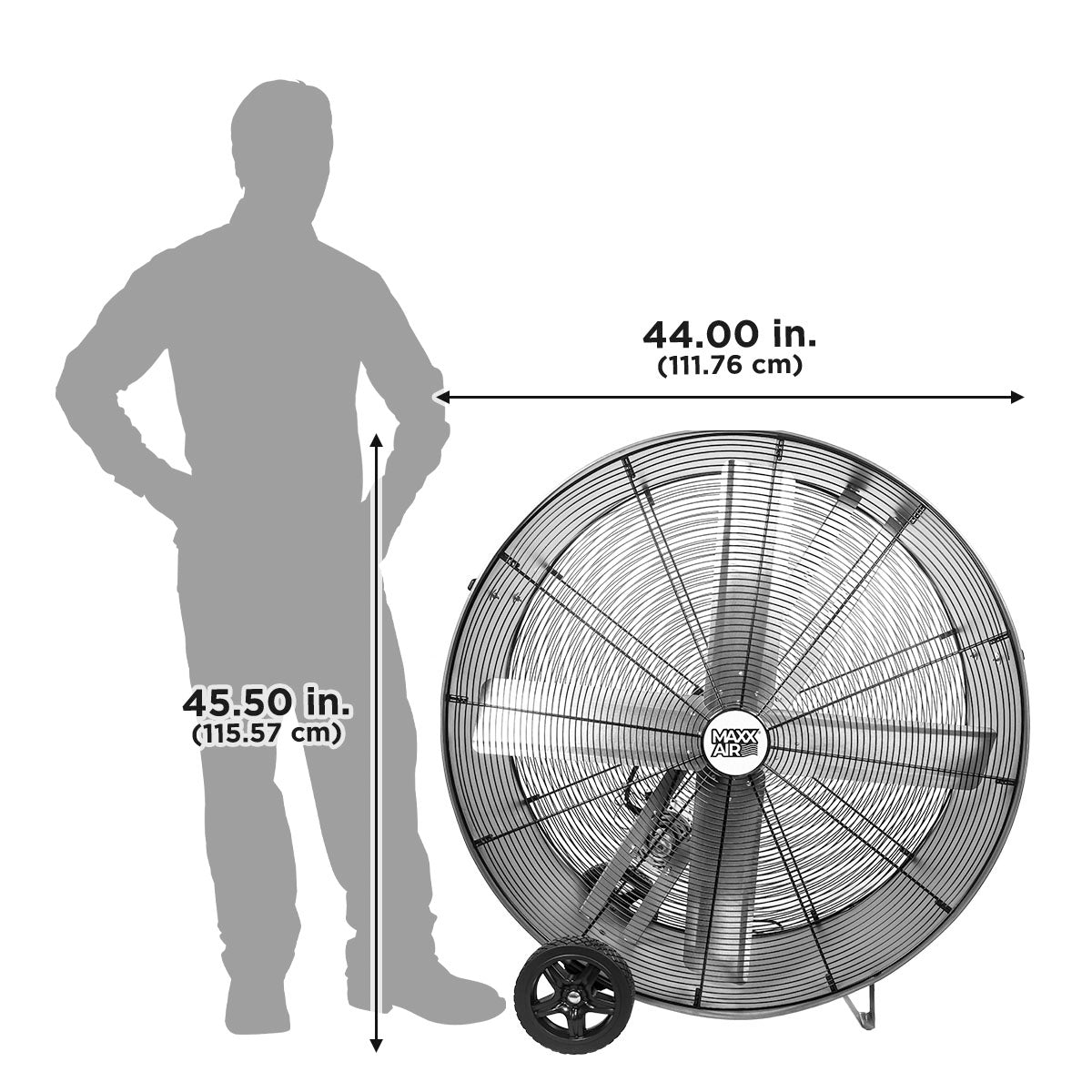 Maxx Air Pro FLEX Series 42 In. 2-Speed Belt Drive Drum Fan
