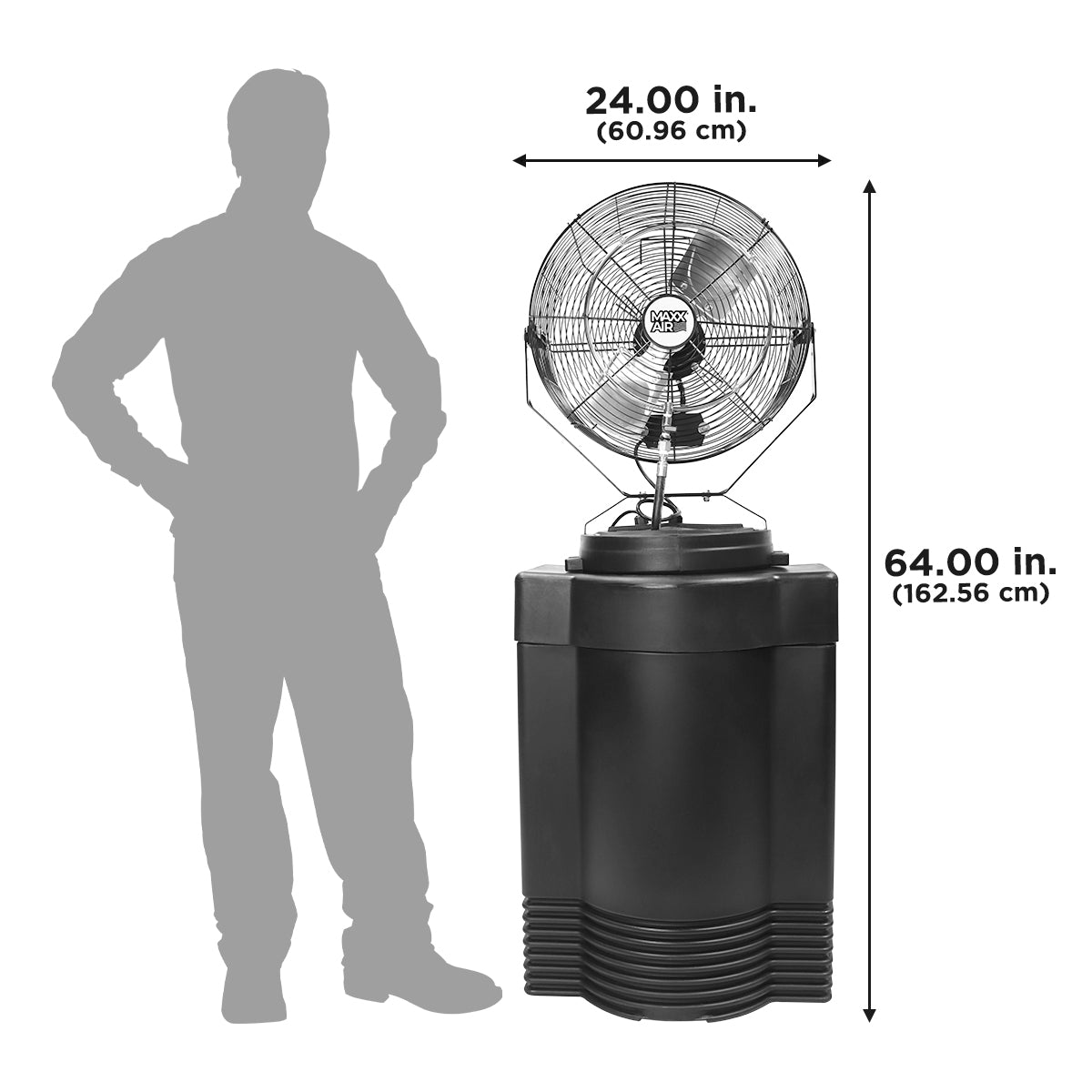 Maxx Air 18 In. 3-Speed High Pressure Misting Fan with 40 Gal. Tank