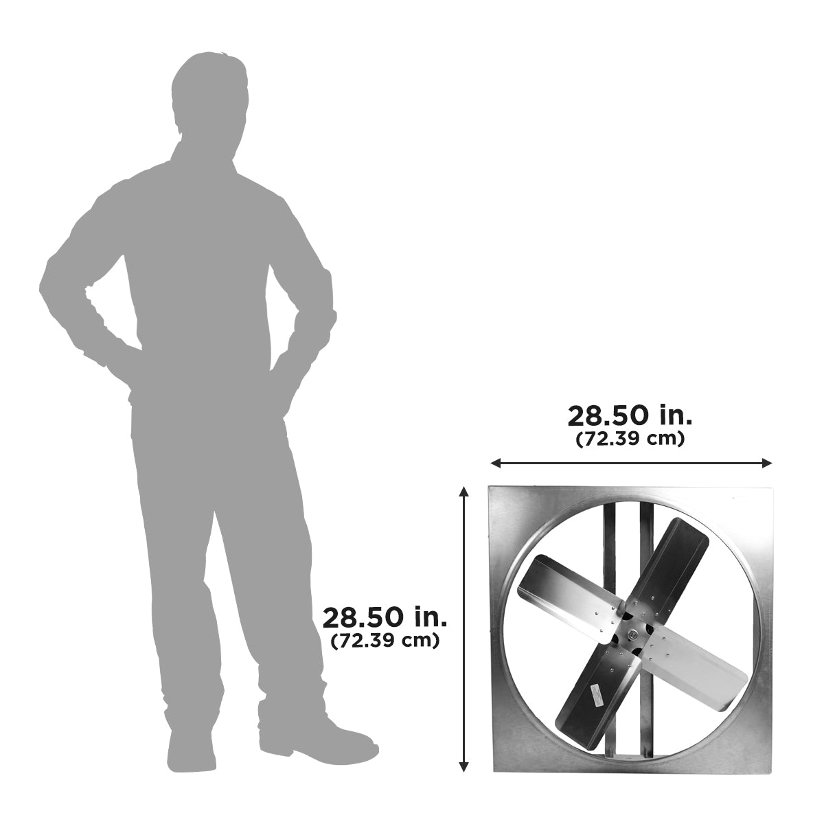 Cool Attic 24 In. 2-Speed Direct Drive Whole House Fan with Shutter