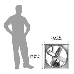 Cool attic 24 In. 2-Speed Belt Drive Whole House Fan with Shutter, 3,092 CFM