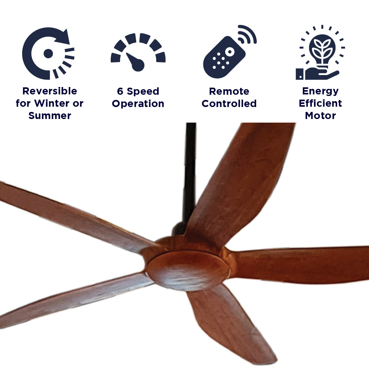 72 In. Indoor/Outdoor 6-Speed HVLS Ceiling Fan in Redwood