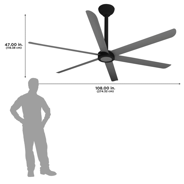 108 In. Indoor 6-Speed HVLS Ceiling Fan