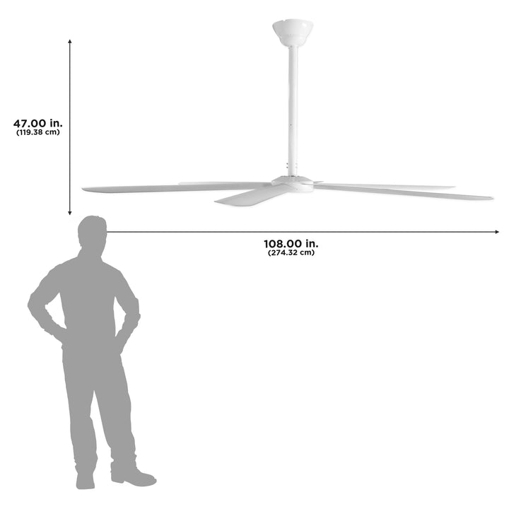 108 In. Indoor 6-Speed HVLS Ceiling Fan