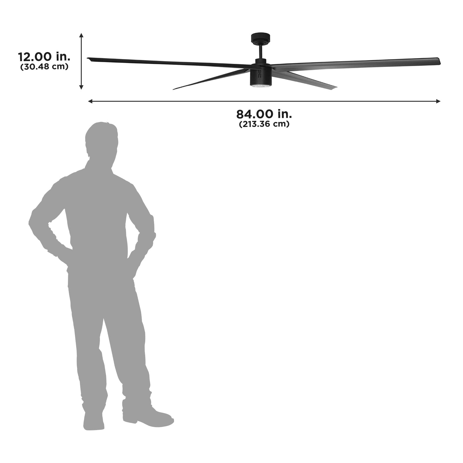 84 In. Indoor 6-Speed Ceiling Fan in Oil-Rubbed Bronze with Integrated LED Light