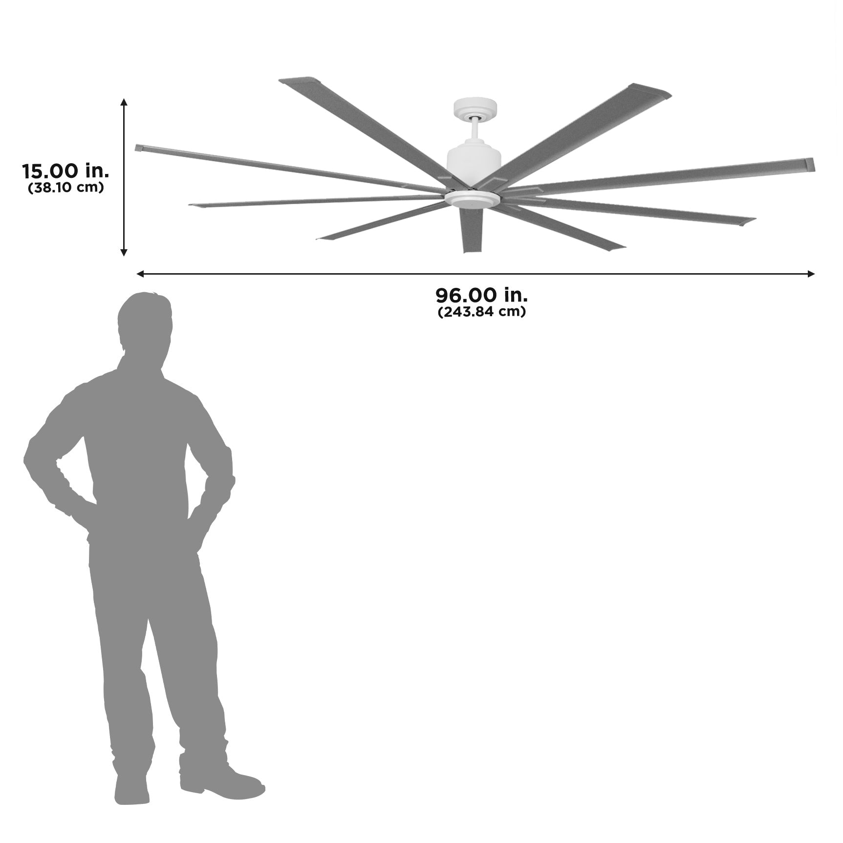96 In. Indoor 6-Speed Ceiling Fan