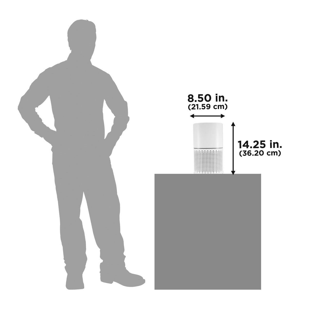 3 Stage Filtration HEPA Compact Air Purifier, White