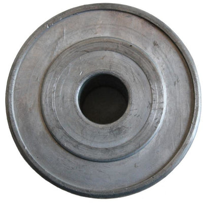 Back of steel pulley.