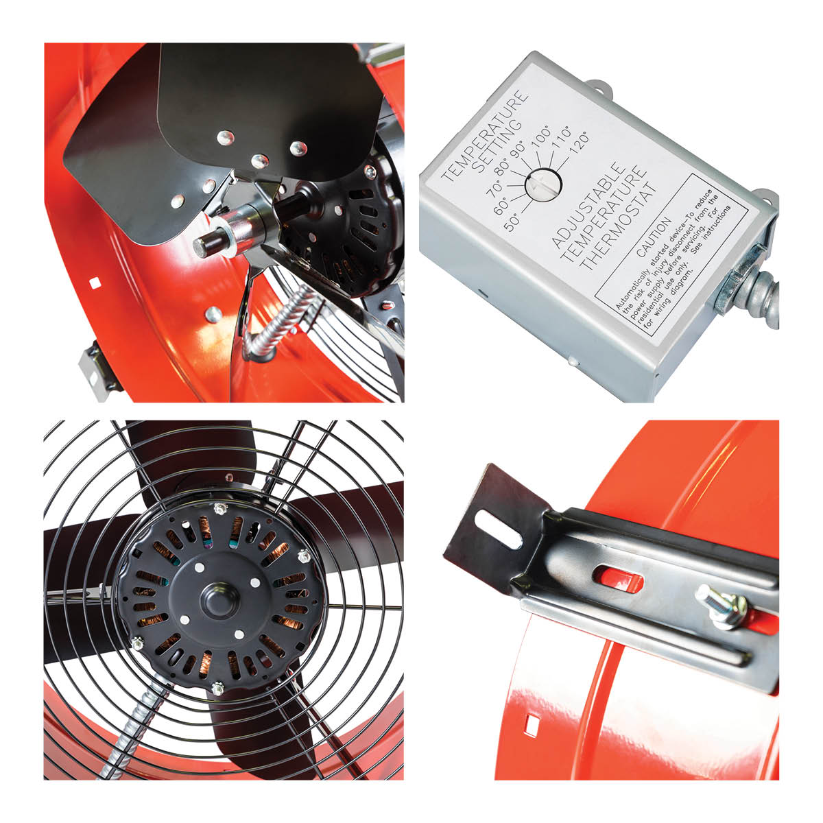 Maxx Air Premium 1,300 CFM Gable Mount Power Attic Ventilator in Red
