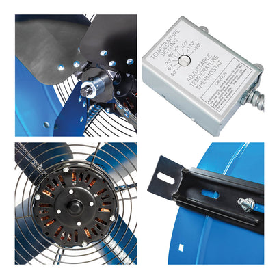 Maxx Air Premium 1,300 CFM Gable Mount Power Attic Ventilator in Blue