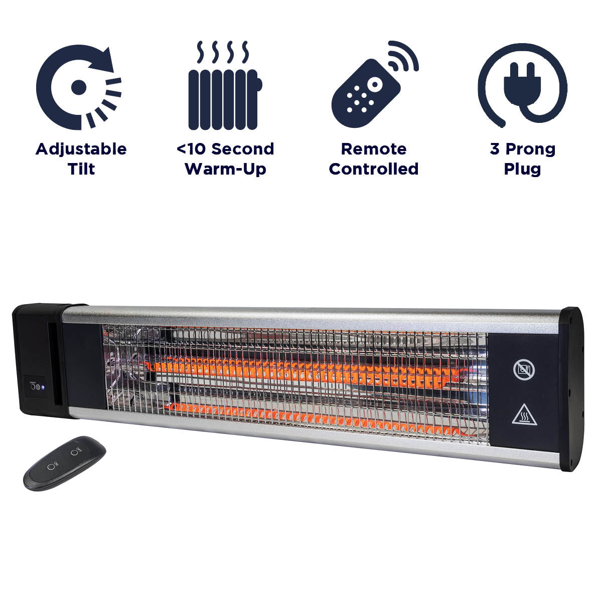 29 In. Electric Radiant Wall or Ceiling Mount Heater with Remote Control