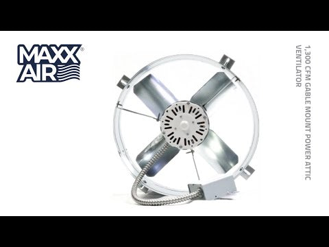 Maxx Air 1,300 CFM Gable Mount Power Attic Ventilator