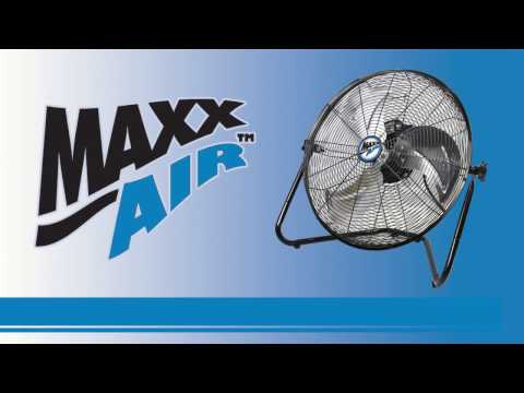 Maxx Air 20 In. 3-Speed Tilting High Velocity Floor Fan