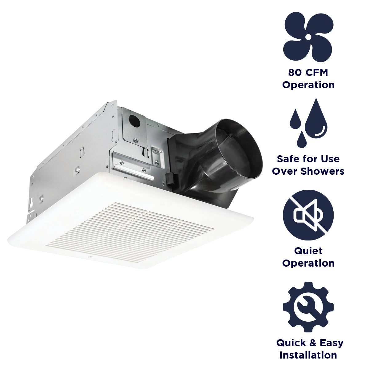 QuFresh BC Series Premium Ceiling Exhaust Bath Fans