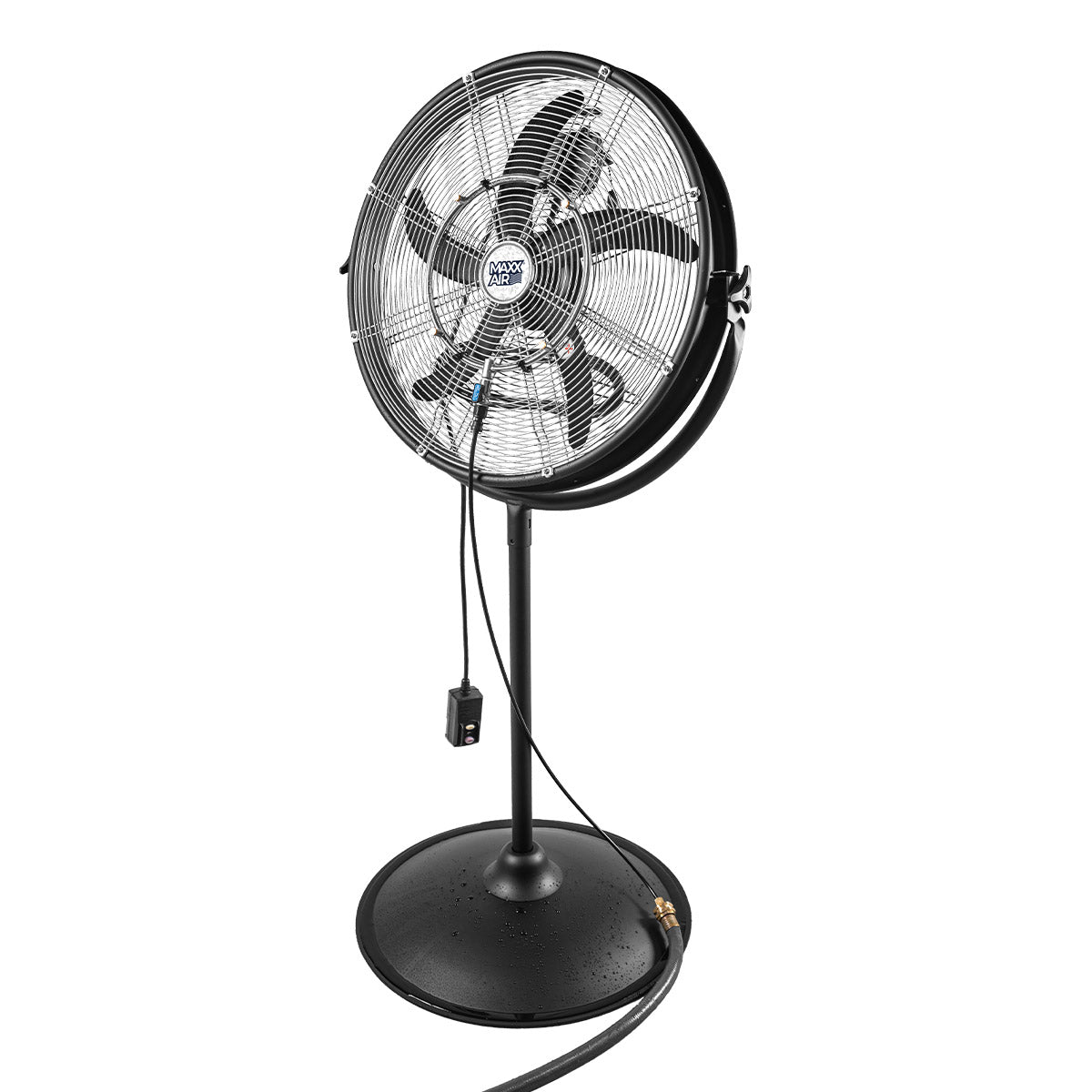 Maxx Air 20 In. 3-Speed Tilting Outdoor Rated Pedestal Fan with Misting Kit