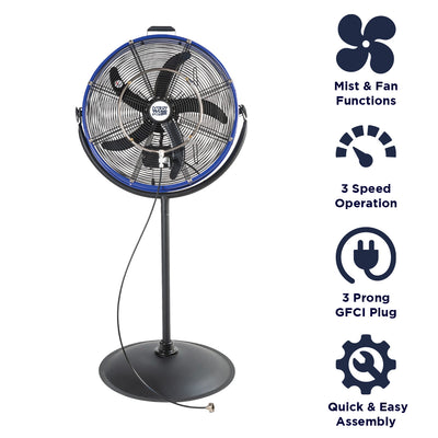 Maxx Air 20 In. 3-Speed Tilting Outdoor Rated Pedestal Fan