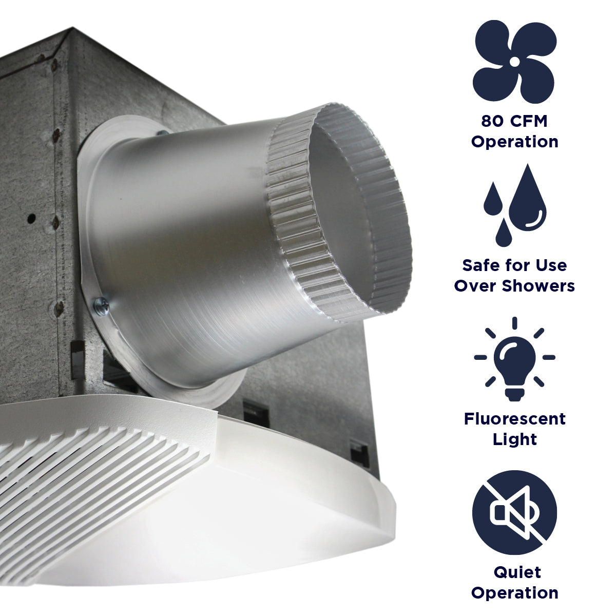 NuVent SH Series Lighted Ceiling Exhaust Bath Fans