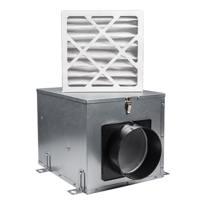 QuFresh 50/80/100 CFM QUF Wall/Ceiling Mount Fresh Air Supply Fan with Temperature and Humidity Controls