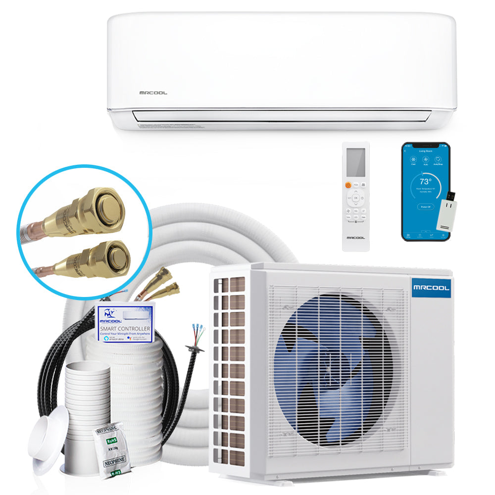 MRCOOL® DIY 4th Gen 1-Zone Ductless Mini-Split AC and Heat Pump System with 25ft Line