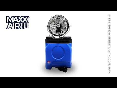 Maxx Air 14 In. 3-Speed Misting Fan with 20 Gal. Tank