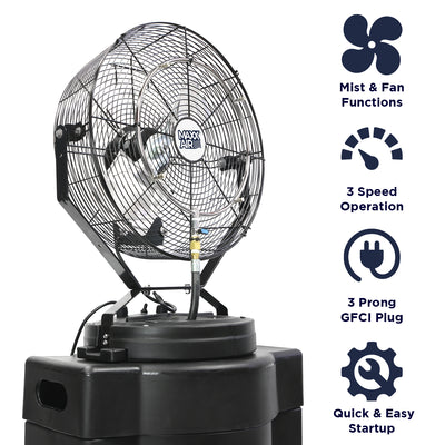 Maxx Air 18 In. 3-Speed High Pressure Misting Fan with 40 Gal. Tank