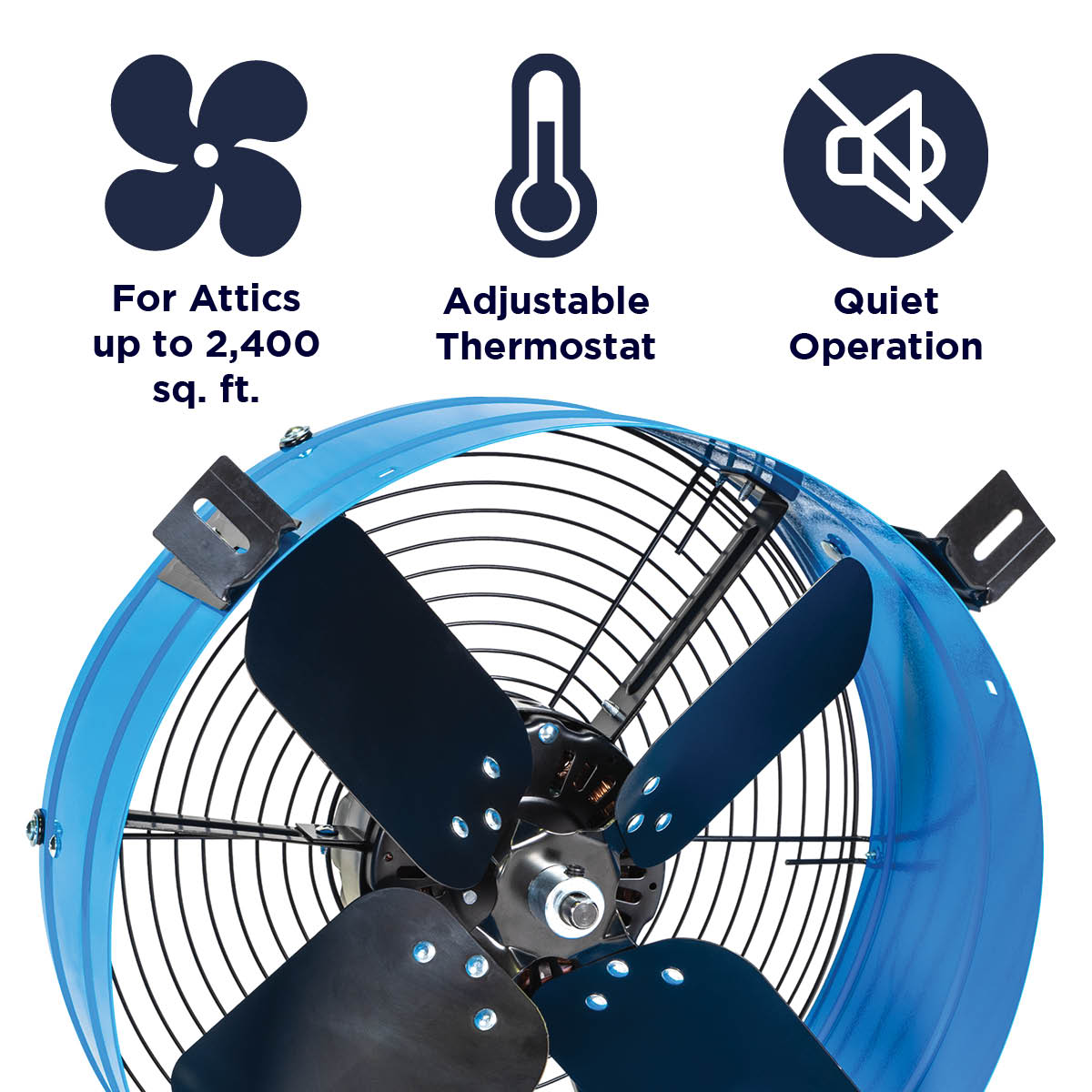 Maxx Air Premium 1,300 CFM Gable Mount Power Attic Ventilator in Blue