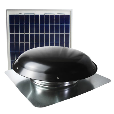 Maxx Air 433 CFM Steel Solar Powered Roof Mount Power Attic Ventilators with Panel