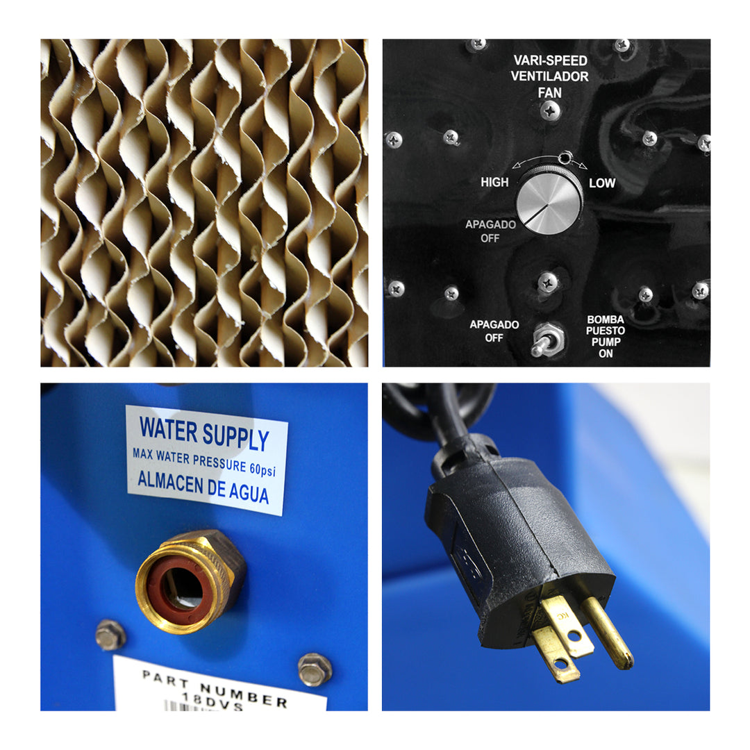 冷風器　RFS-18R EVAPORATIVE New Open Air Cooler Evaporative Cooling Fan; MODEL RFS-18R