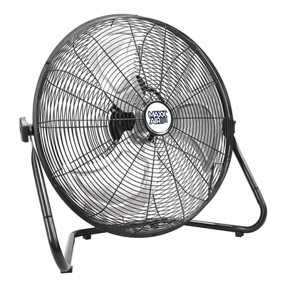 Mainstays 20-Inch 3-Speed High Velocity Steel Floor Fan, Black