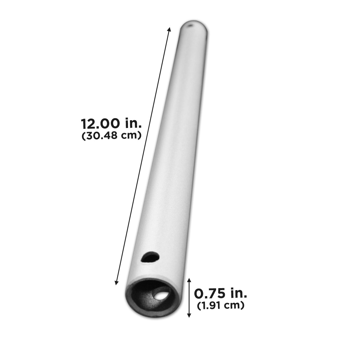 Down Rods For Fans 12 In. Downrod for Indoor Ceiling Fans in Brushed Nickel – USFanco