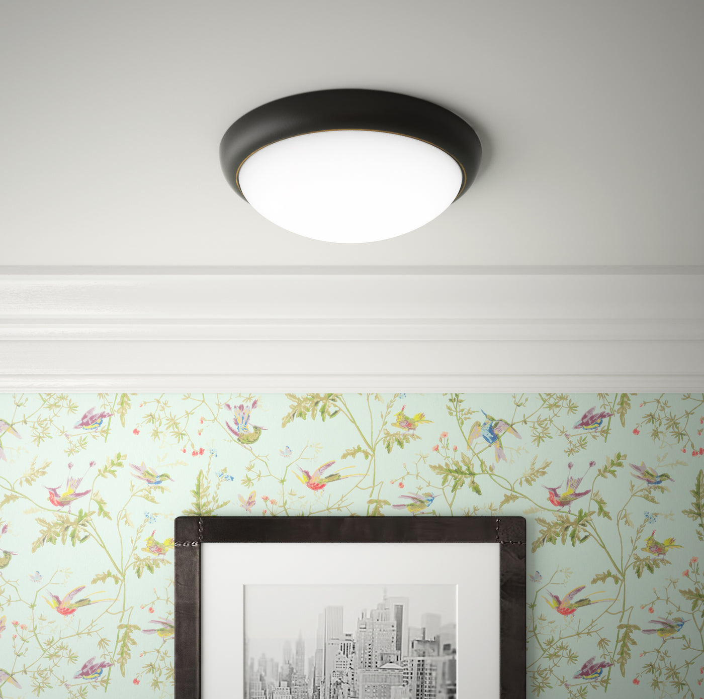 Luminosa 13 Inch Modern Round Flush Mount LED Light with Oil Rubbed Bronze Finish