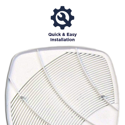 This grille kit mounts easily to your bath fan with torsion springs.