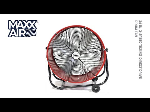 Maxx Air 24 In. 2-Speed Tilting Direct Drive Drum Fan