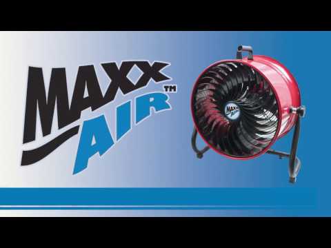 Maxx Air 10 In. / 16 In. 3-Speed Tilting High Velocity Floor Fan with Steel Shroud