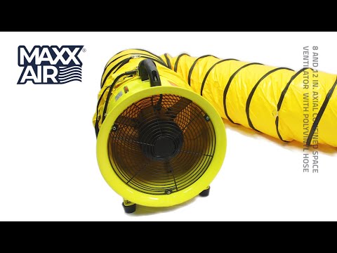 Maxx Air 8 In. Axial Confined Space Ventilator with Polyvinyl Hose