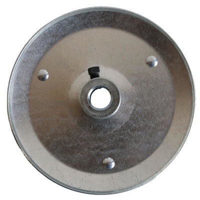 Front of pulley with set screw. 