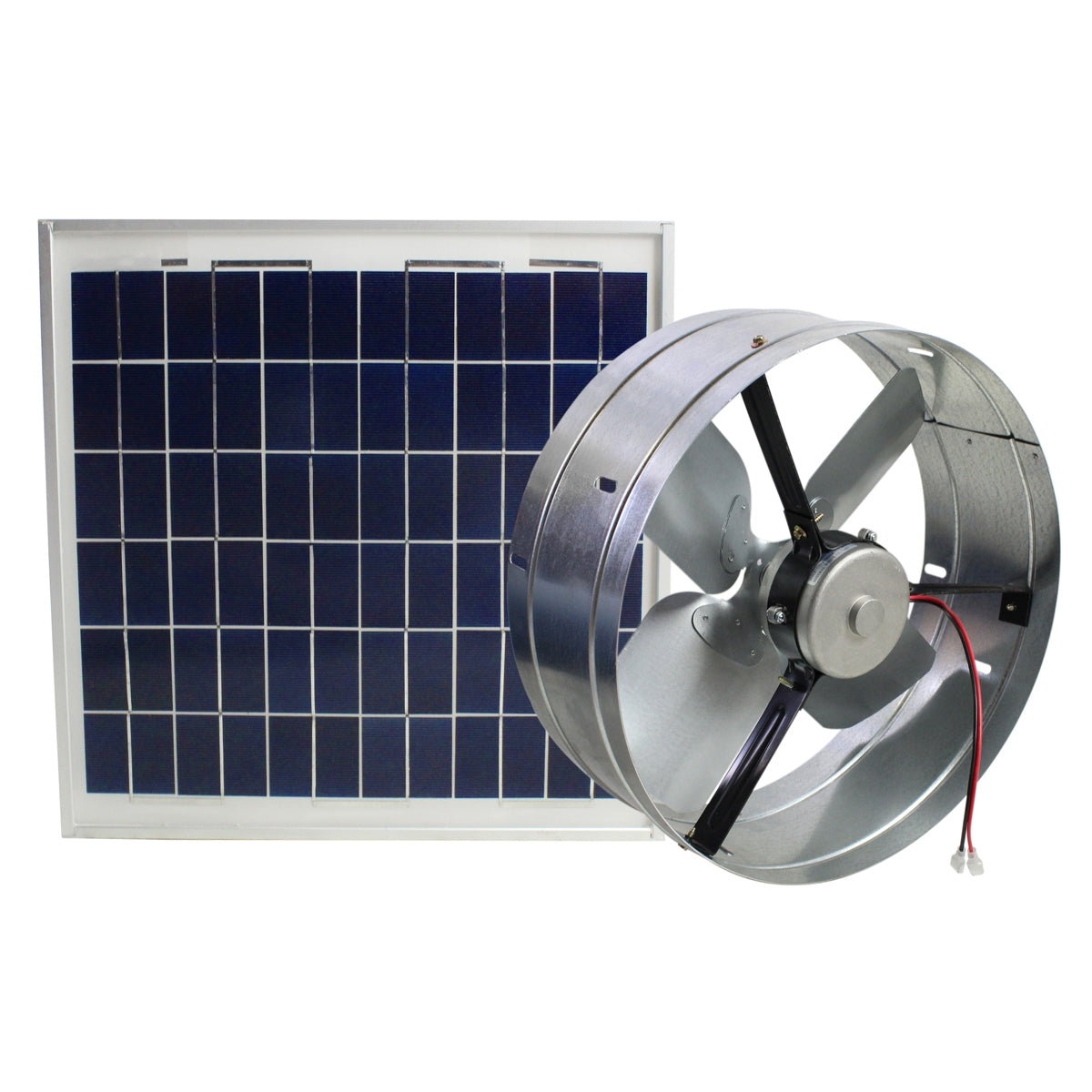 Maxx Air 433 CFM Solar Powered Gable Mount Power Attic Ventilator with Panel