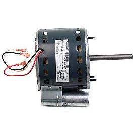 Left side profile view of the XE422 showing capacitor and wiring with terminal clips.